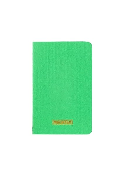 Meteksan Notes 9X14 cm Karton Kapaklı Iplik Dikişli Defter, 24 Yaprak, Düz, Yaprak Yeşili