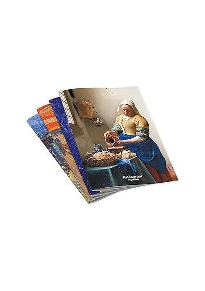 Art Journal 4'lü Defter Seti - A5 | Çizgili | 96 Sayfa |tel Dikiş