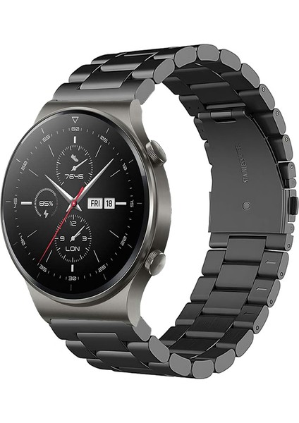 Huawei Watch Gt2 Pro Uyumlu Kordon Klasik Baklava Model Paslanmaz Çelik Metal Kayış
