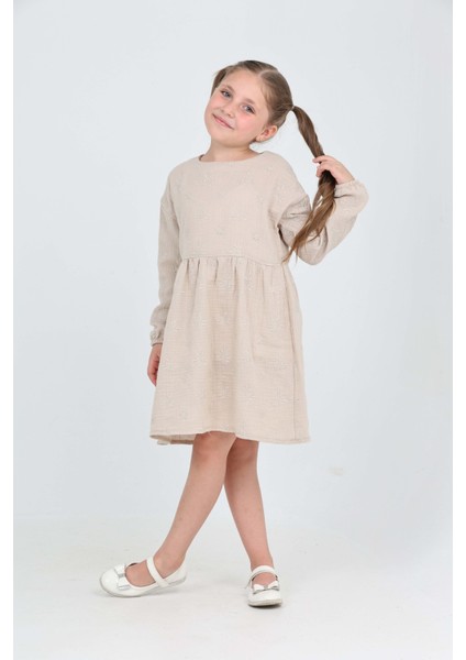 Kız Çocuk Çiçek Nakışlı Elbise fiyatları