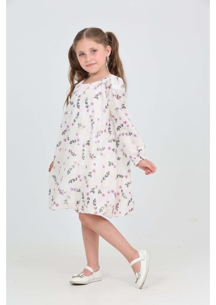 Kız Çocuk Çiçekli Volanlı Elbise fırsatları