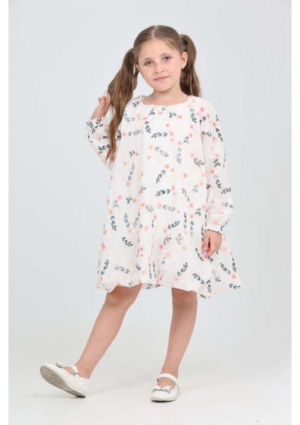 Kız Çocuk Çiçekli Volanlı Elbise fiyatları