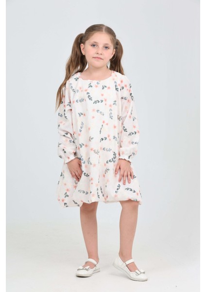 Kız Çocuk Çiçekli Volanlı Elbise modelleri