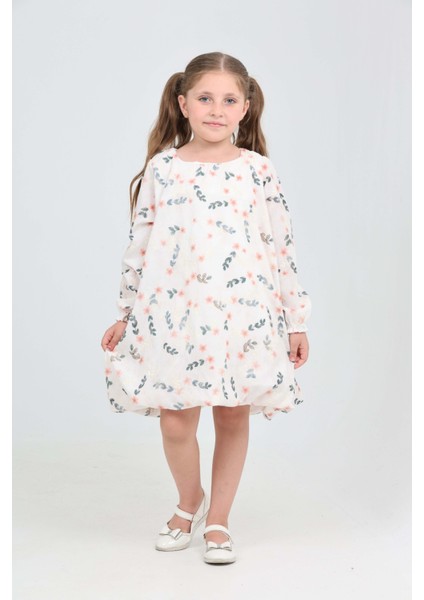 Kız Çocuk Çiçekli Volanlı Elbise fırsatları