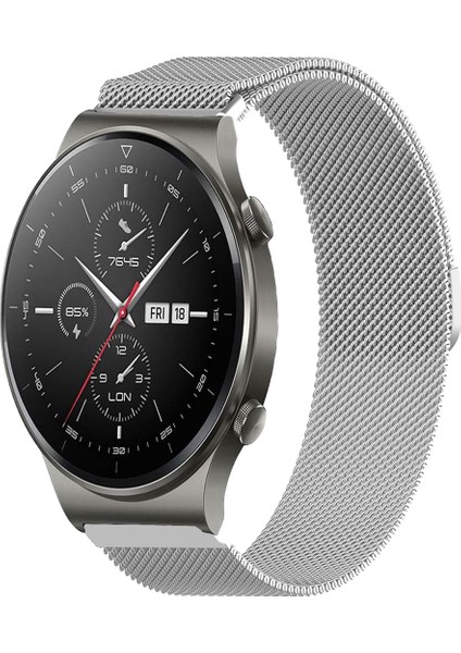 Huawei Watch Gt2 Pro Uyumlu Kordon Hasır Metal Örgü Mıknatıslı Kayış