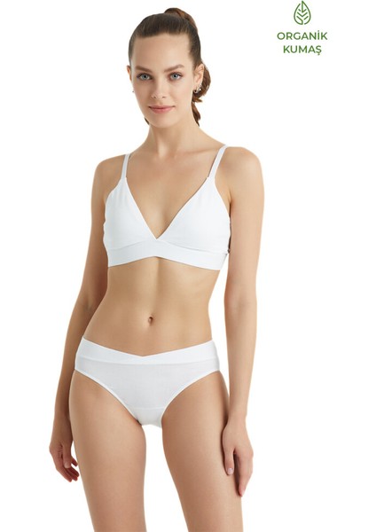Kadın Organik Pamuk Sütyen 1659 - Beyaz