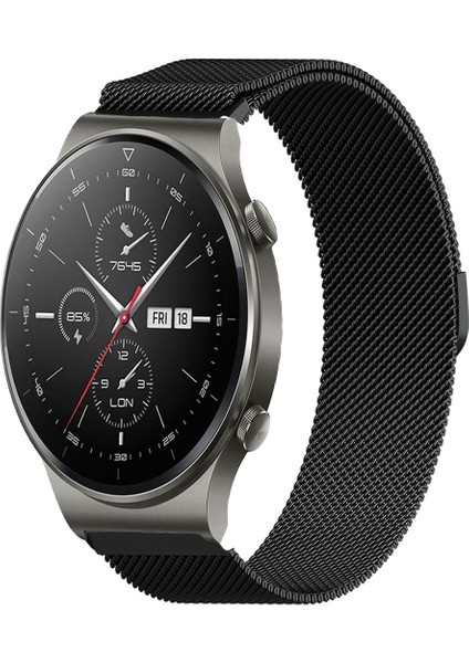 Huawei Watch Gt2 Pro Uyumlu Kordon Hasır Metal Örgü Mıknatıslı Kayış