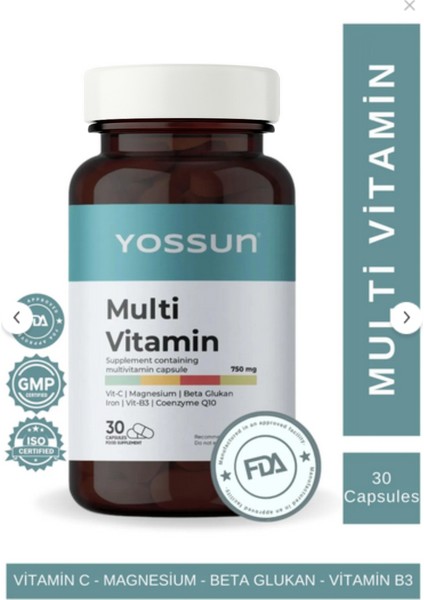 Multivitamin İçeren Kapsül Takviye Edici Gıda