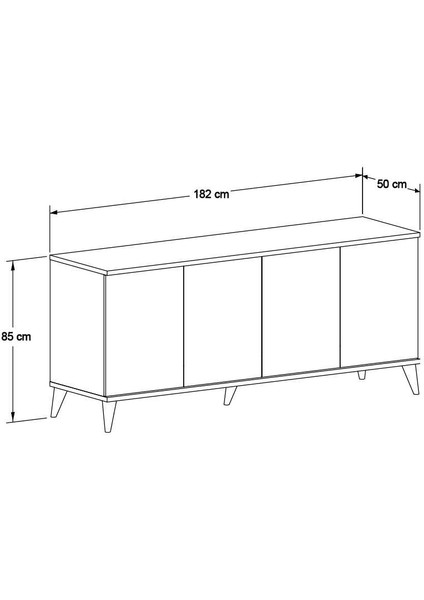 Sephia Yemek Odası Konsol - Oslo Ceviz 182 x 85 x 50