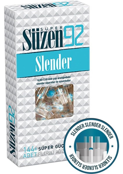 Süper Süzen 92 Slender Filtreli Ağızlı