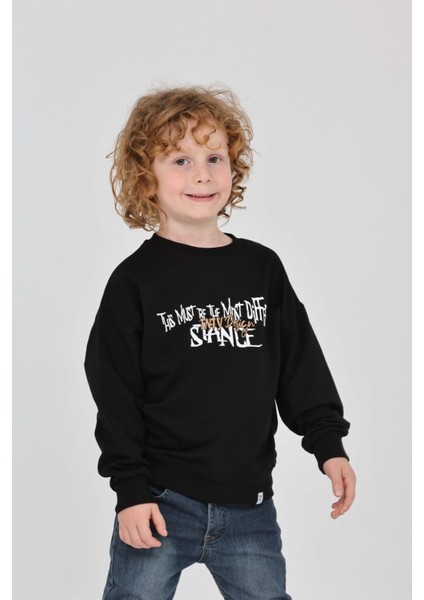 Erkek Çocuk Tnty Design Baskılı Sweatshirt