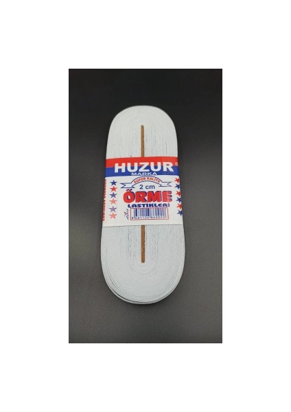 Beyaz - 2cm Paça Lastik Yassı Geniş 10MT