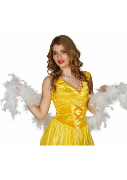 Beyaz Renk Kabarık Tüylü Otriş Boa Dekorasyon Tüy 180 cm fiyatları