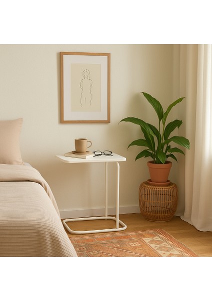 Stix Çok Amaçlı Sehpa - Vizon 50 x 30 x 50 cm