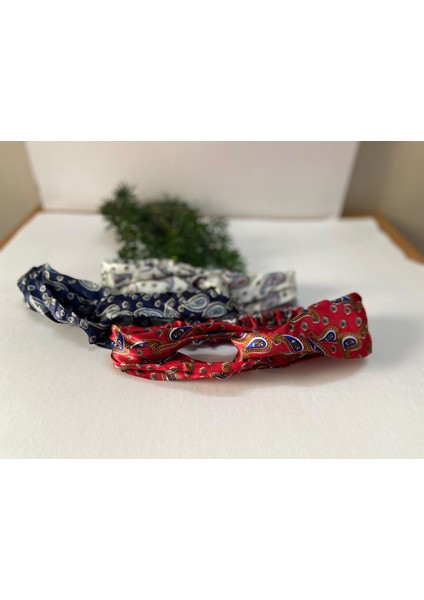 3'lü Saten Düğüm Bandana