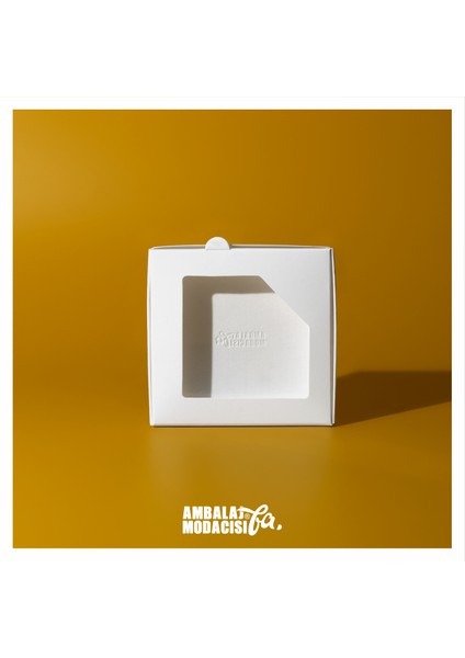 Tablet Çikolata Kutusu Kaset Kutu 25 Adet Beyaz ( 10X10X1,4 cm )