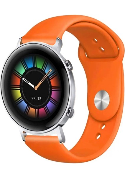 Huawei Watch Gt2 42MM ile Uyumlu Kordon Yumuşak Dokulu Esnek Jel Silikon Kayış