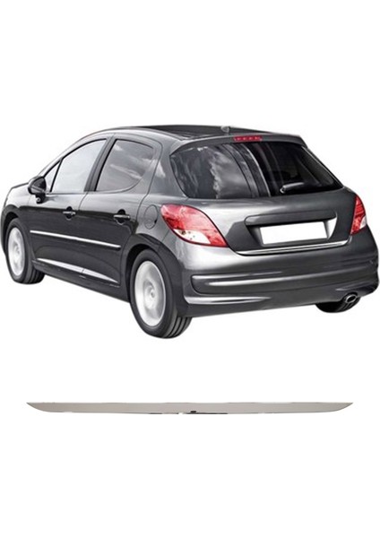 Peugeot 207 Uyumlu 2006-2012 Krom Bagaj Alt Çıtası Paslanmaz Çelik