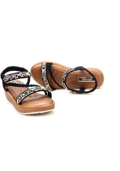 31340 Ortopedik Kadın Günlük Taşlı Sandalet fırsatları