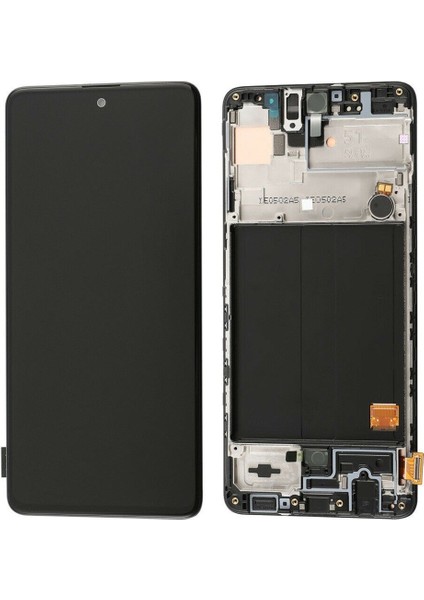 Samsung Uyumlu A715 A71 LCD Dokunmatik Ekran OLED Çıtalı Büyük Inç
