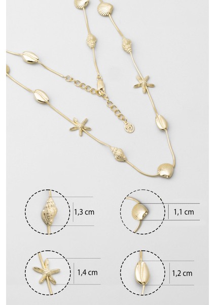 Thalassa 18 Ayar Sarı Altın Kaplama 45 cm Gümüş Kolye modelleri