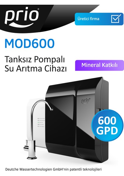 MOD620 Tanksız Direkt Akışlı Pompalı Su Arıtma Cihazı