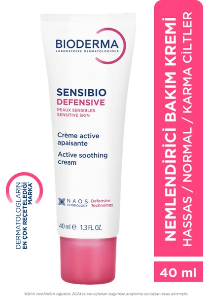 Sensibio Defensive Hassas Normal Ciltler Antioksidan E Vitamini Nemlendirici Bakım Kremi 40 ml