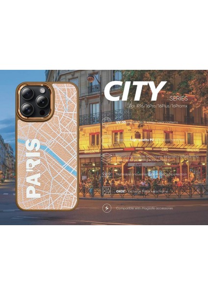 iPhone 16 Pro Max New York & Paris Desenli Kılıf