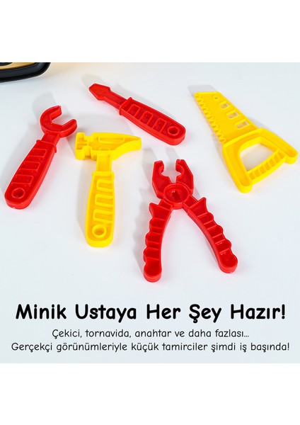 20 Parça Tekerlekli Oyuncak Tamir Seti - Çantalı Eğitici Meslek Oyunu Çocuk Tamir Çantası modelleri