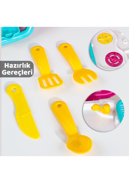 18 Parça Tekerlekli Oyuncak Mutfak Seti - Çantalı Mutfak Tava Tencere Aksesuarlı Aşçı Meslek Oyunu modelleri