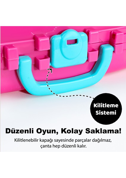 18 Parça Tekerlekli Oyuncak Mutfak Seti - Çantalı Mutfak Tava Tencere Aksesuarlı Aşçı Meslek Oyunu indirimleri