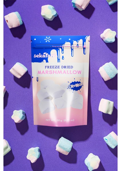 Dondurularak Kurutulmuş Çıtır Marshmallow 30 gr , Freeze-Dry Marshmallow