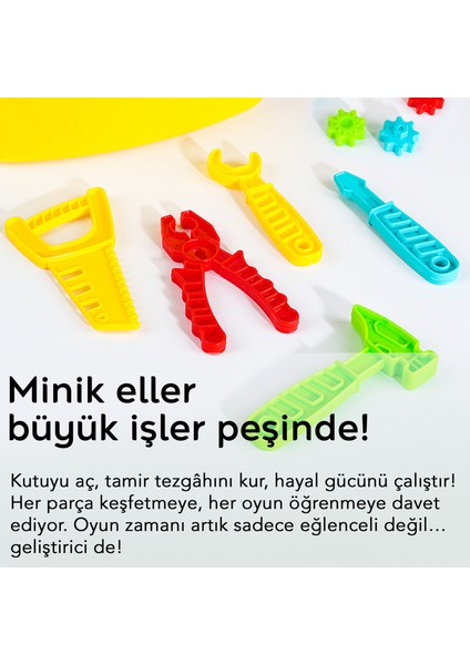 16 Parça Oyuncak Tamir Seti - Taşıma Çantalı Eğitici Öğretici Çocuk Meslek Alet Çantası