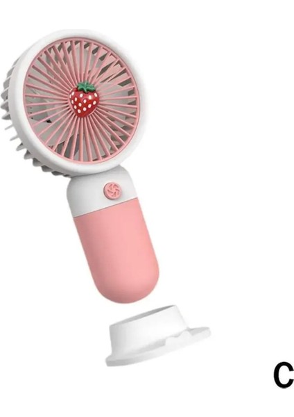 Çok Renkli Mini Taşınabilir Masa Üstü Şarjlı Fan Meyve Tasarımı