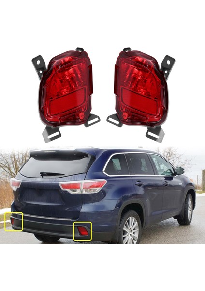 81480-0E020 Araba Sağ Arka Tampon Sis Lambası Park Uyarı Reflektör Arka Lambaları Toyota Highlander 2014 2015 2016 Için (Yurt Dışından) fiyatları