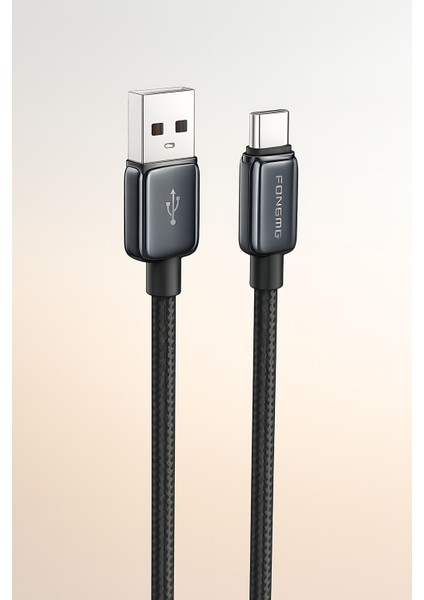 USB To Type-C 2A 18W 1 Metre Foneng Hızlı Şarj Kablosu Samsung Xiaomi Huawei Oppo Realme Tecno Honor Apple iPhone 15 16 Plus Pro Max