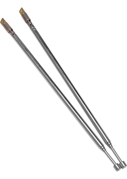 Çift 62,5cm 24,6" 4 Bölümlü Teleskopik Paslanmaz Çelik Am Fm Radyo Evrensel Anten (Yurt Dışından)
