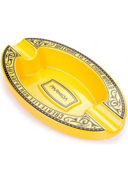 Sarı Oval Puro Küllüğü - 2 Hazneli Metal Tasarım - PKL0142
