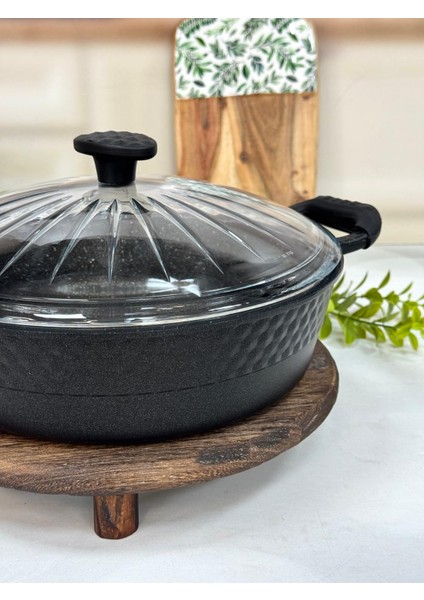 Dıamente 30 cm Granit Döküm Basık Model Tencere fiyatları