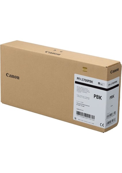 PFI-2700 Pbk (Photo Black) Fotoğraf Siyah Orijinal Mürekkep Kartuş 700 Ml. (5288C001)