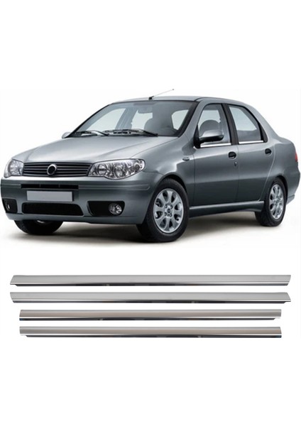 Fiat Albea Uyumlu 2002-2012 Krom Cam Çıtası 4 Parça Paslanmaz Çelik fiyatları