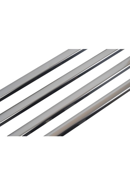 Fiat Albea Uyumlu 2002-2012 Krom Cam Çıtası 4 Parça Paslanmaz Çelik