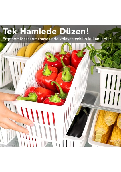 Buzdolabı İçi Sebze Meyve Düzenleyici Organizer 4 Adet fiyatları