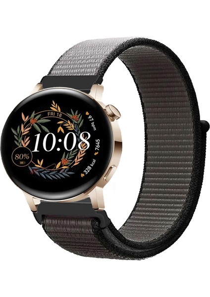 Huawei Watch Gt3 42MM ile Uyumlu Kordon Cırt Cırtlı Spor Kumaş Kayış