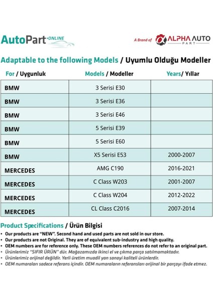 Bmw, Mercedes, Opel Için Tampon Klipsi fırsatları