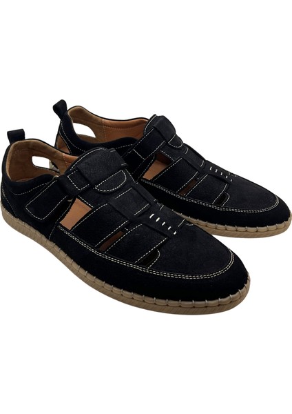 Deri Erkek Sandalet Yumuşak Comfort, Battal Boy 1253