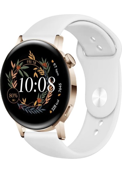 Huawei Watch Gt3 42MM ile Uyumlu Kordon Yumuşak Dokulu Esnek Jel Silikon Kayış