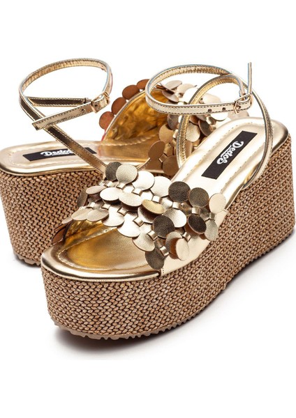 Kadın Hasır Taban Yüksek Platform Topuklu Eva Sandalet 2325 fiyatları