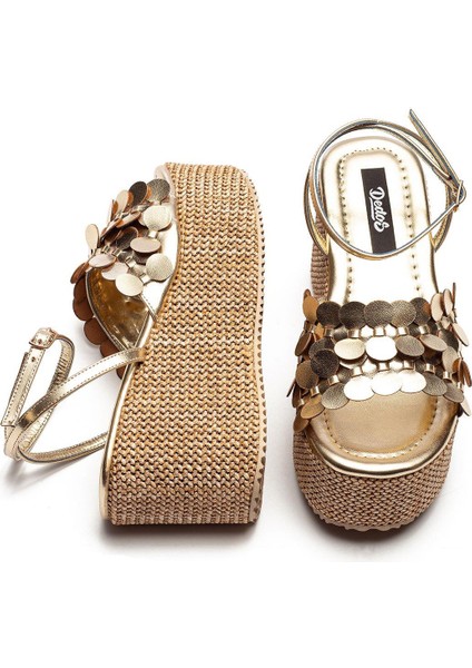 Kadın Hasır Taban Yüksek Platform Topuklu Eva Sandalet 2325 modelleri