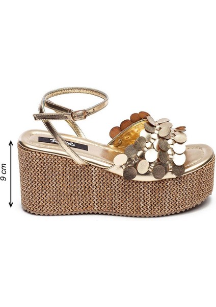 Kadın Hasır Taban Yüksek Platform Topuklu Eva Sandalet 2325 fırsatları